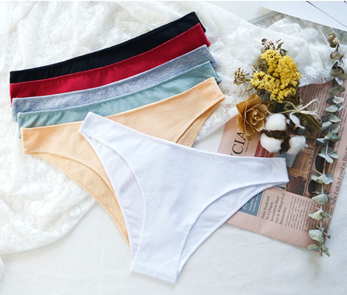 5 Pack Casual Cotton Sports Briefs, Simple & Breathable Stretchy Panties, Women's Lingerie & Underwear