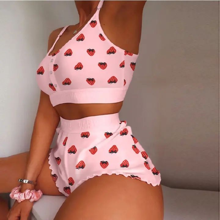 2Pcs/Set Women's Large Size Pajama Set Tank Top And Shorts Set Elastic Comfortable Skincare Fabric Multiple Colors Women's Large Size Pajama Set