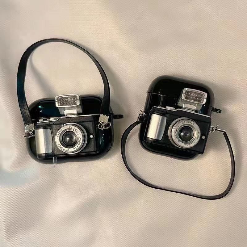 INS Cartoon Camera Bling Shutter Case Gen 2nd 3rd Earphone Cover Case for Apple Airpods Pro for Air Pods AirPods 1 2 3