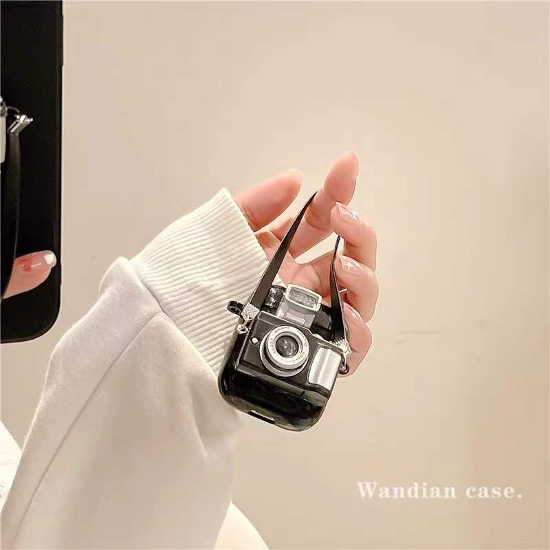 INS Cartoon Camera Bling Shutter Case Gen 2nd 3rd Earphone Cover Case for Apple Airpods Pro for Air Pods AirPods 1 2 3