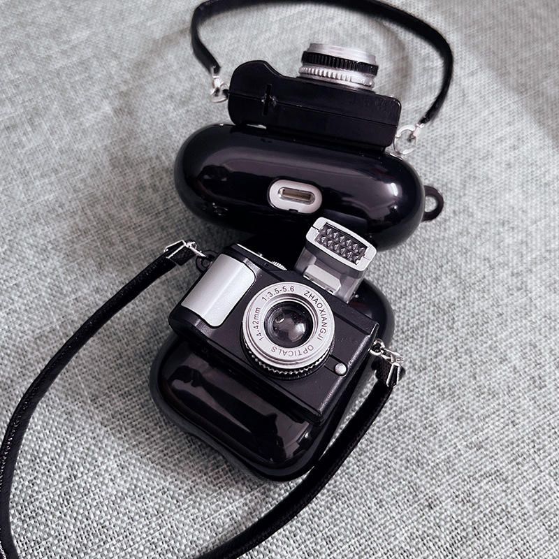 INS Cartoon Camera Bling Shutter Case Gen 2nd 3rd Earphone Cover Case for Apple Airpods Pro for Air Pods AirPods 1 2 3