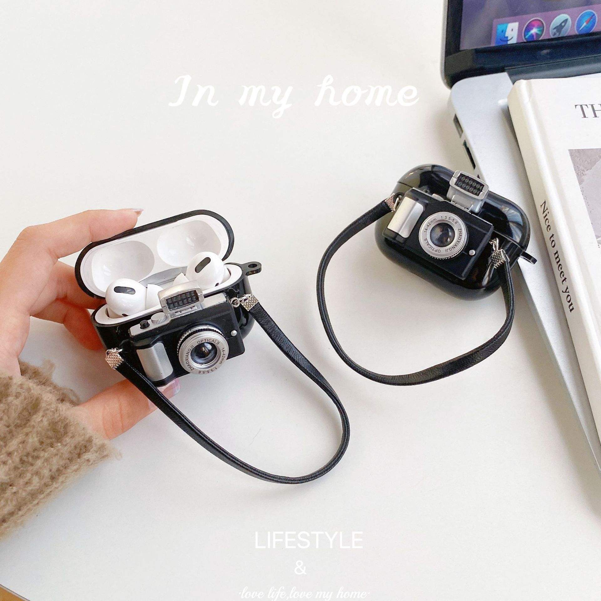 INS Cartoon Camera Bling Shutter Case Gen 2nd 3rd Earphone Cover Case for Apple Airpods Pro for Air Pods AirPods 1 2 3