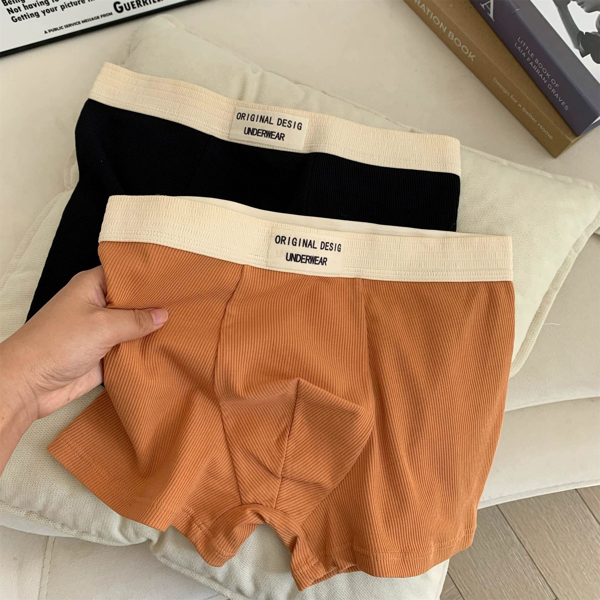 3pc Men cotton Underwear Man Underpants Boxer Shorts Breathable Male Boy Sports Underpants Male U Convex Underwear Male Undergarments