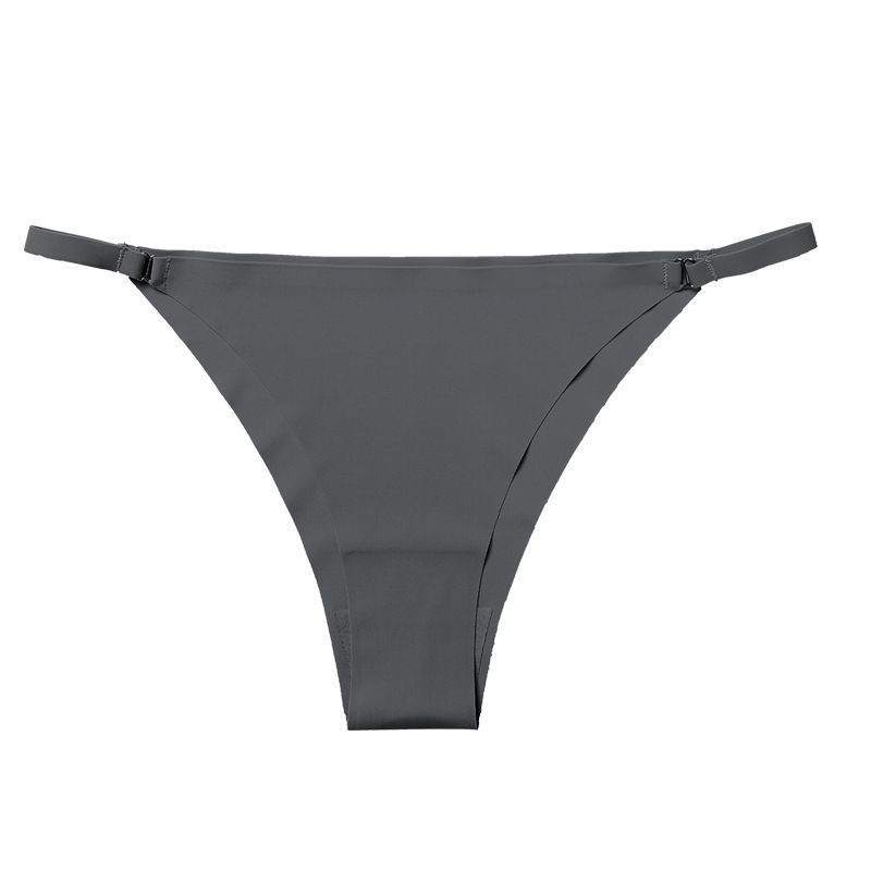 4Pcs Ladies Ice Silk Briefs Middle Waist Quick Dry Hip Lifting Ladies Thongs  Seamless Solid color Stretch Panties Women Underwear Seamless Thong  Sexy Ladies Briefs deep V Middle waist seamless brief