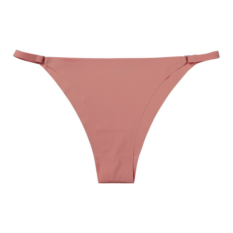 4Pcs Ladies Ice Silk Briefs Middle Waist Quick Dry Hip Lifting Ladies Thongs  Seamless Solid color Stretch Panties Women Underwear Seamless Thong  Sexy Ladies Briefs deep V Middle waist seamless brief