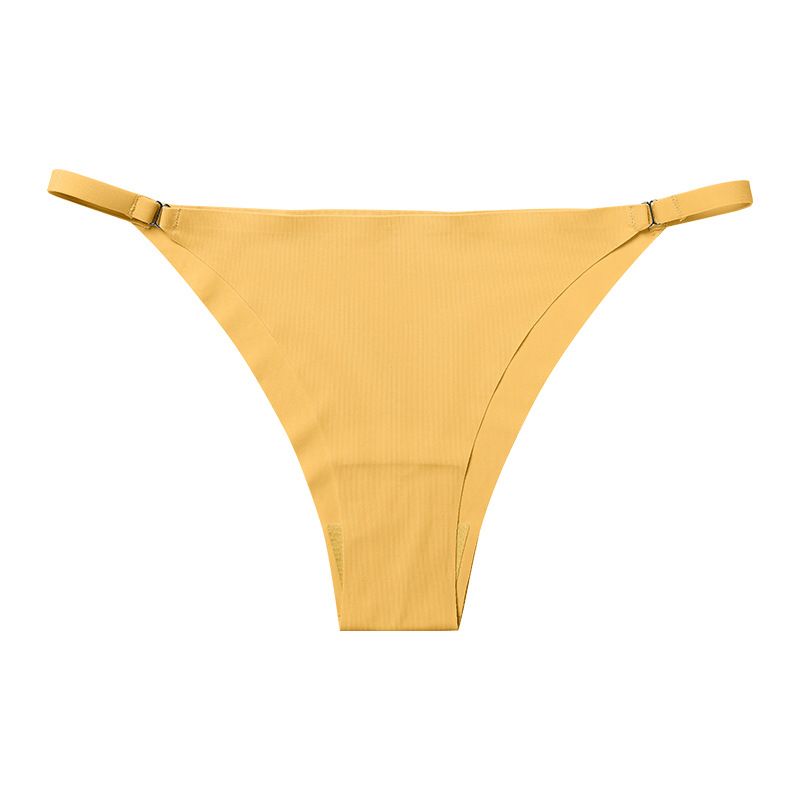 4Pcs Ladies Ice Silk Briefs Middle Waist Quick Dry Hip Lifting Ladies Thongs  Seamless Solid color Stretch Panties Women Underwear Seamless Thong  Sexy Ladies Briefs deep V Middle waist seamless brief