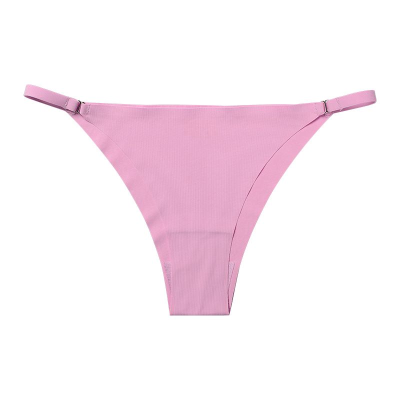 4Pcs Ladies Ice Silk Briefs Middle Waist Quick Dry Hip Lifting Ladies Thongs  Seamless Solid color Stretch Panties Women Underwear Seamless Thong  Sexy Ladies Briefs deep V Middle waist seamless brief