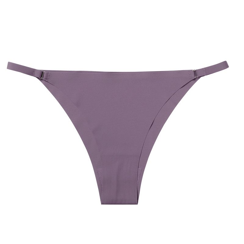 4Pcs Ladies Ice Silk Briefs Middle Waist Quick Dry Hip Lifting Ladies Thongs  Seamless Solid color Stretch Panties Women Underwear Seamless Thong  Sexy Ladies Briefs deep V Middle waist seamless brief