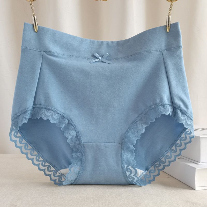3pcs High Elasticity middle Waist Abdomen Hip Raise Pure Cotton  Large Size Ladies Panties  Pure Cotton Women Underwear Panties Seamless Hipster Panties Ladies Bikini High Elasticity Girls Briefs