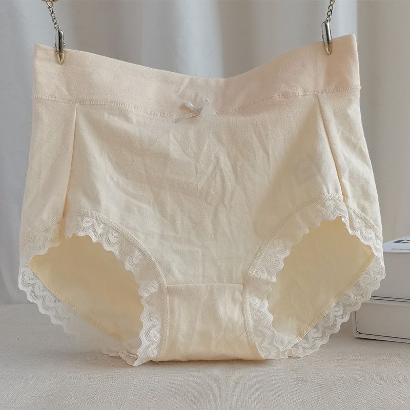 3pcs High Elasticity middle Waist Abdomen Hip Raise Pure Cotton  Large Size Ladies Panties  Pure Cotton Women Underwear Panties Seamless Hipster Panties Ladies Bikini High Elasticity Girls Briefs