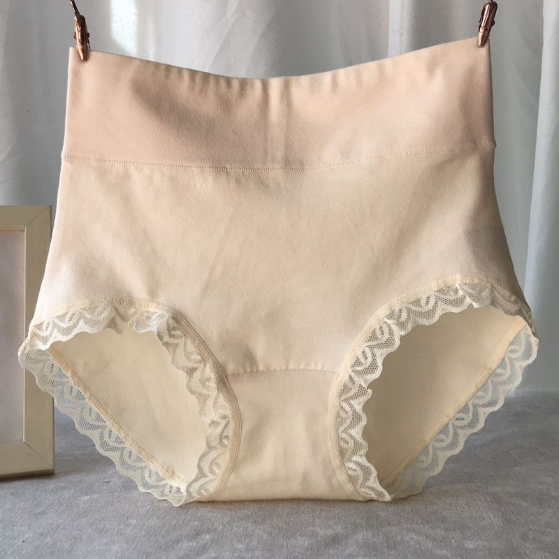 3pcs High Elasticity middle Waist Abdomen Hip Raise Pure Cotton  Large Size Ladies Panties  Pure Cotton Women Underwear Panties Seamless Hipster Panties Ladies Bikini High Elasticity Girls Briefs