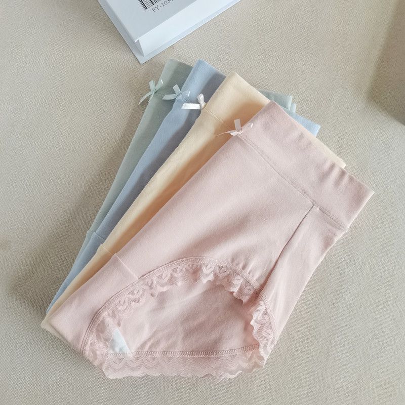 3pcs High Elasticity middle Waist Abdomen Hip Raise Pure Cotton  Large Size Ladies Panties  Pure Cotton Women Underwear Panties Seamless Hipster Panties Ladies Bikini High Elasticity Girls Briefs