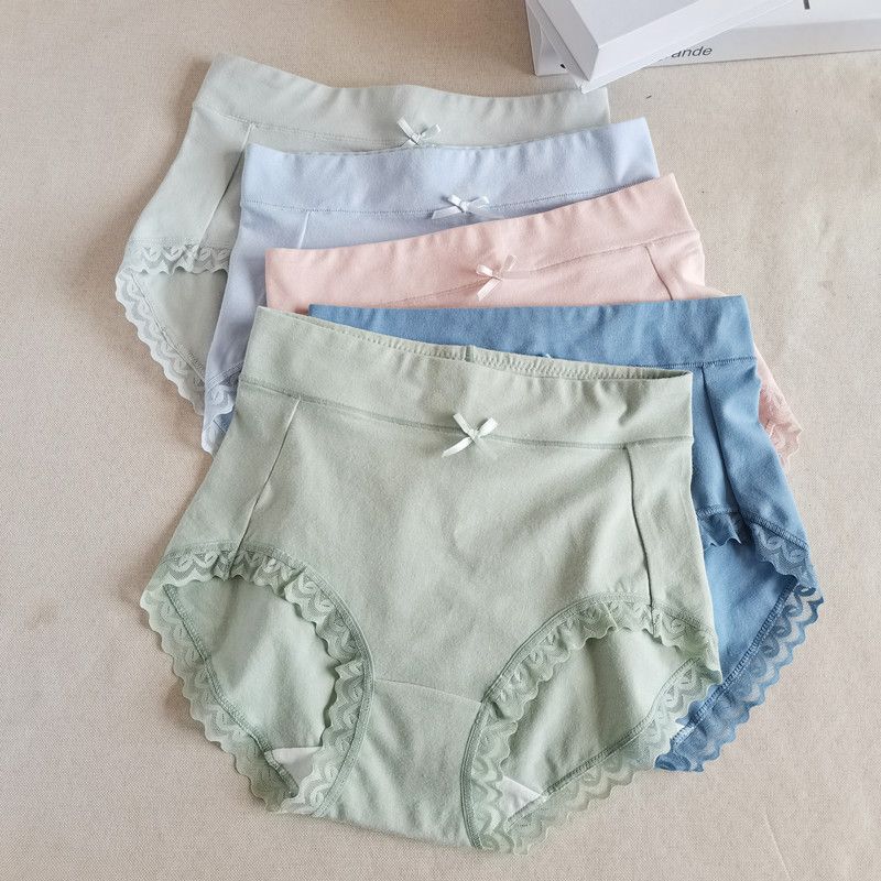 3pcs High Elasticity middle Waist Abdomen Hip Raise Pure Cotton  Large Size Ladies Panties  Pure Cotton Women Underwear Panties Seamless Hipster Panties Ladies Bikini High Elasticity Girls Briefs
