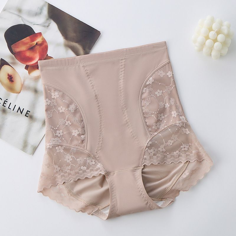 Shaper Panties Lace Shapers High Waist Tummy Tuck Girdle Tights Tummy Control Shorts High Waist Panty Solid Color Skin Friendly Shapewear  High Waist Slimming Tummy Control Knickers Pants Briefs