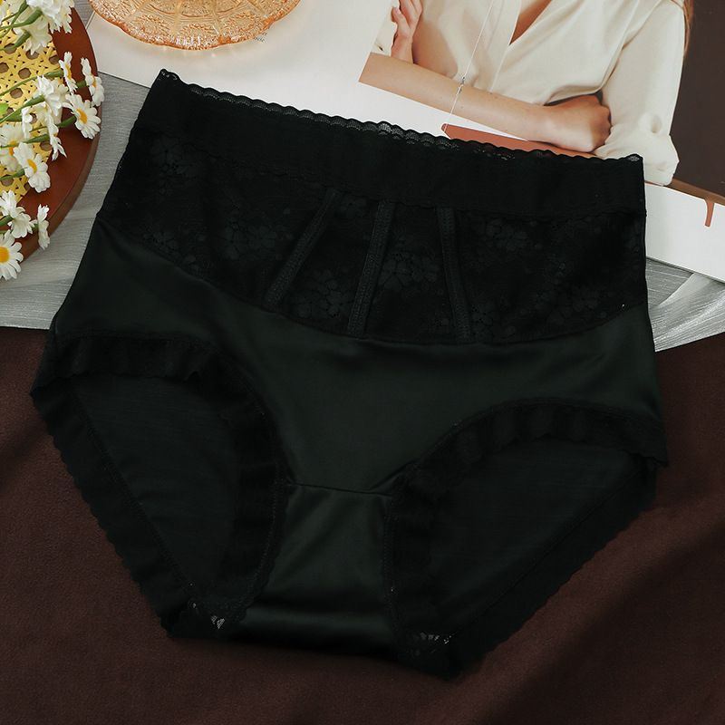 3pcs Non-trace Lace high waist briefs women's high-waist underwear abdomen hip shaping briefs Panties Underpants high Waist Quick Dry Breathable Comfortable Hip Lifting girls triangle panties