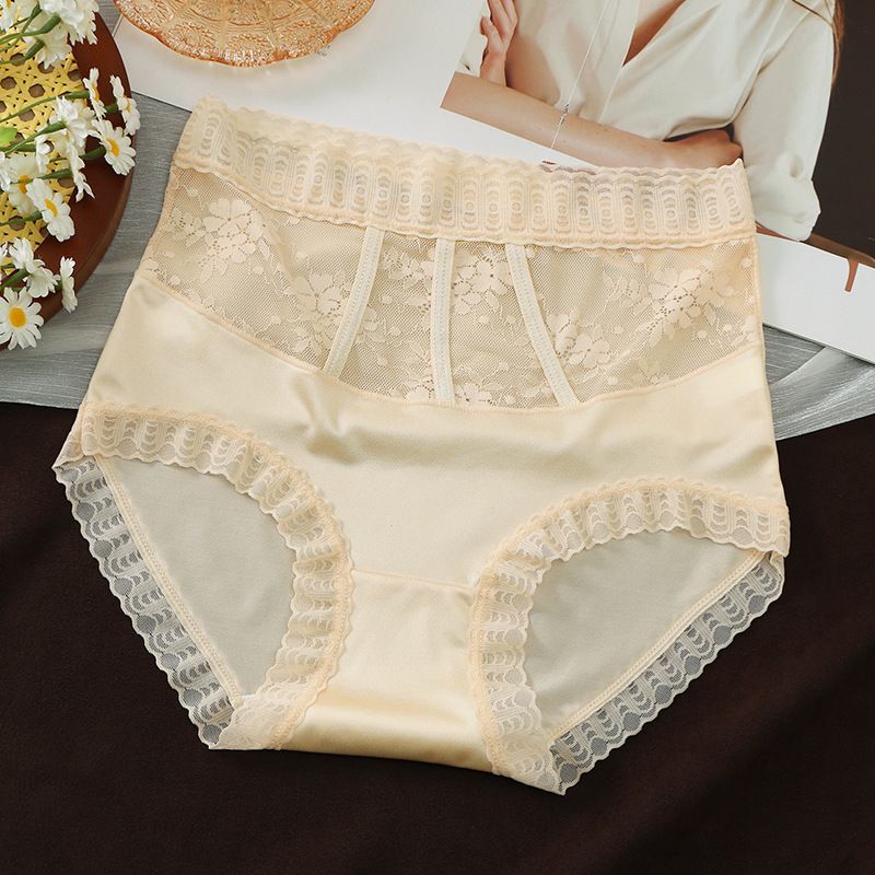 3pcs Non-trace Lace high waist briefs women's high-waist underwear abdomen hip shaping briefs Panties Underpants high Waist Quick Dry Breathable Comfortable Hip Lifting girls triangle panties