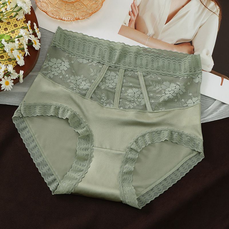 3pcs Non-trace Lace high waist briefs women's high-waist underwear abdomen hip shaping briefs Panties Underpants high Waist Quick Dry Breathable Comfortable Hip Lifting girls triangle panties