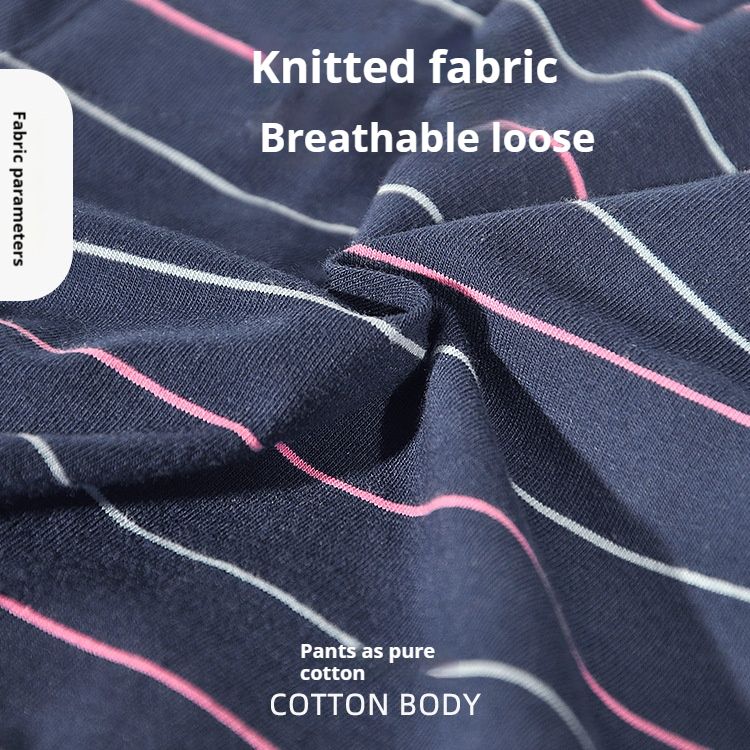 3 Piece Men's Cotton Striped Boxer Briefs Plus Size Pants Boxer Briefs Male Premium Soft comfortable Panties  Men's Breathable Underwear  Breathable Soft Large Size Men's Boxer Underwear