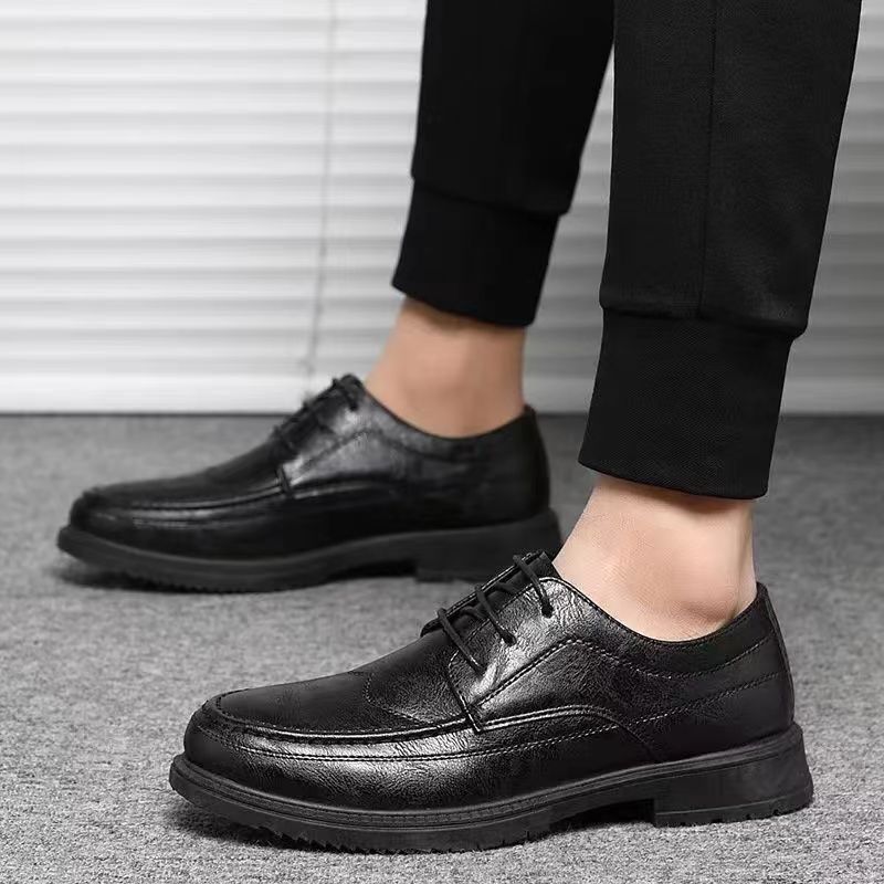 New Arrival High Quality Business Men's Shoes Men Formal Shoes  PU Business Men's Shoes Men Party Slip-Ons Fashion Glossy oxford shoes Boy Festival Gift Wedding