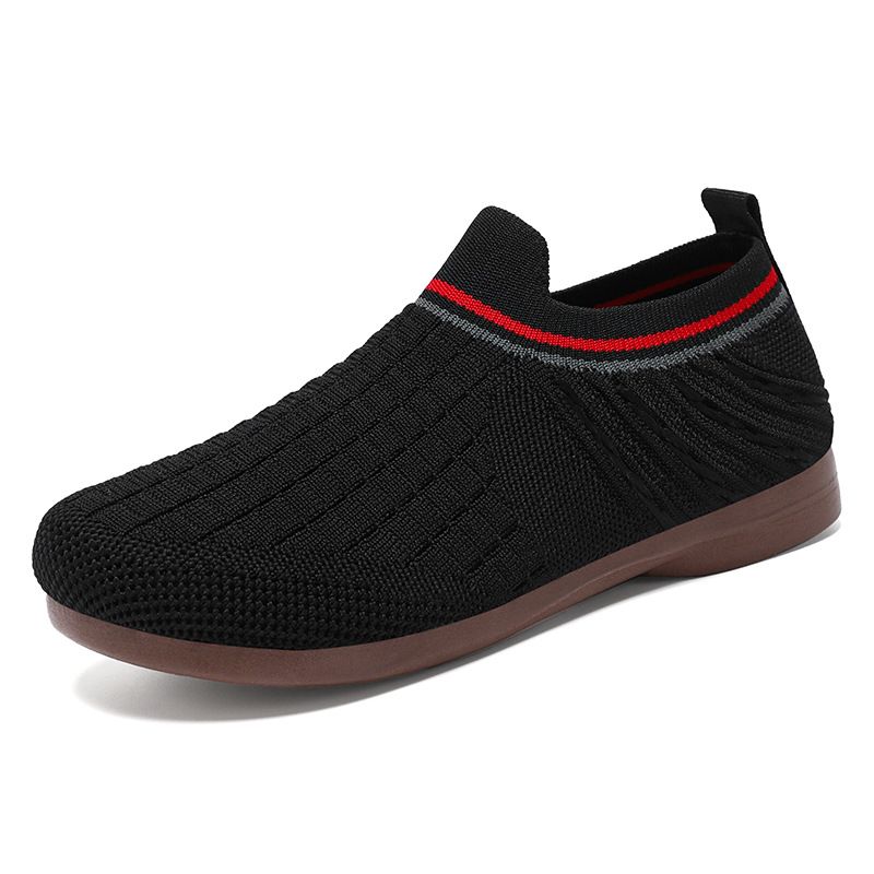 Rubber flat shoes canvas shoes Ladies Fashion Single Shoes flying weaving mesh Soft Bottom shoes Comfortable Soft Bottom Shoes Casual shoes slip resistant breathable sports shoes girl sneakers fashion