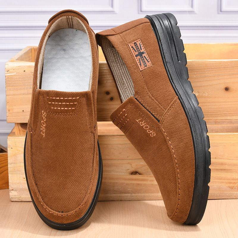 40-48 Men Shoes Loafers Slip-Ons Rubber Shoes Casual Shoes Canvas Loafers flats shoes Cloth Shoes Soft Sole Casual Work Comfortable flat shoes Men’s Canvas Slip on Sneakers
