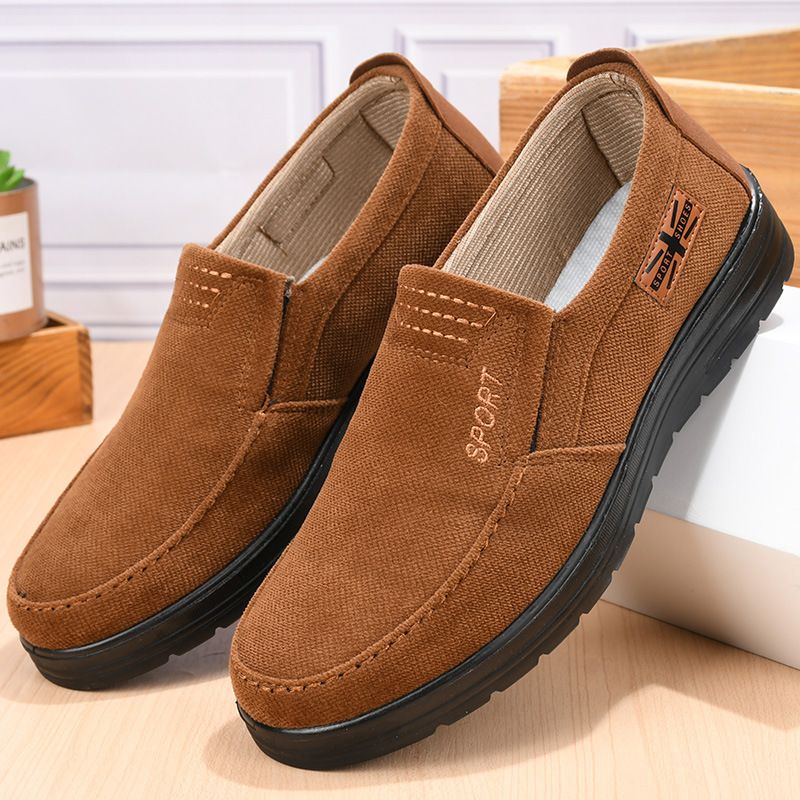 40-48 Men Shoes Loafers Slip-Ons Rubber Shoes Casual Shoes Canvas Loafers flats shoes Cloth Shoes Soft Sole Casual Work Comfortable flat shoes Men’s Canvas Slip on Sneakers