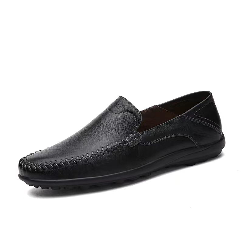 New Arrivals High Quality Business Men's Shoes Men Loafers Casual PU Flats Driving Doug Shoes Men Leisure Leather Peas Shoes  Soft Wearable Loafers Shoes Men's Genuine Leather Official Shoes