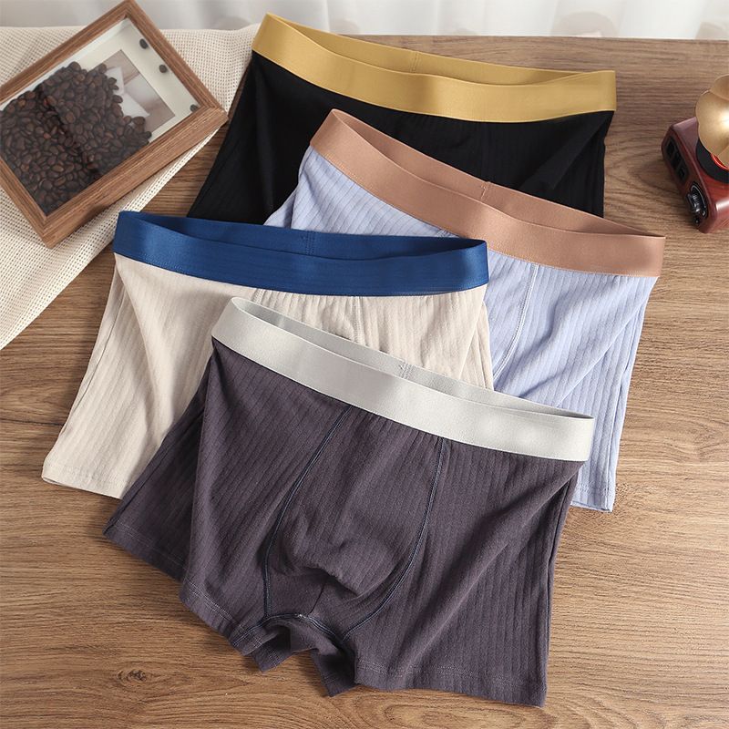 3 Pack Men cotton Underwear Men Underwear Boxer Pants Men Home Wear Underpants Fashion Man Flat Underwear Cotton Plus Size Men's Underpants Soft breathable comfortable