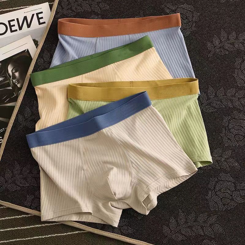 3 Pack Men cotton Underwear Men Underwear Boxer Pants Men Home Wear Underpants Fashion Man Flat Underwear Cotton Plus Size Men's Underpants Soft breathable comfortable