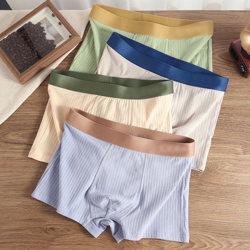 3 Pack Men cotton Underwear Men Underwear Boxer Pants Men Home Wear Underpants Fashion Man Flat Underwear Cotton Plus Size Men's Underpants Soft breathable comfortable