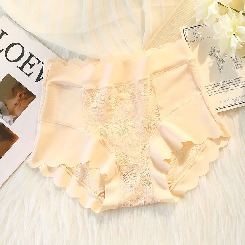 3PC CHUNLIXIANG New Arrival middle Waist Belly Hip Lift Large Size Ladies PantiesSeamless Breathable Sexy Women's Underwear Comfort Lace Underwear middle waist lace briefs girls triangle panties