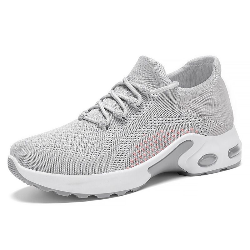 JINSHIYUAN Sneakers Breathable Mesh Outdoor Shoes Flyweave Breathable casual shoes air cushion sneakers ladies comfortable athletic casual running shoes girls breathable gym shoes comfortable walking