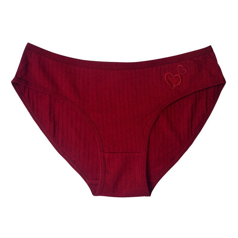 4pc Women's Cotton Underwear multi-color lingerie middle waist briefs cute girls triangle panties mid-waist student panties Ladies cotton briefs lingerie