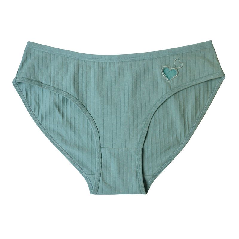 4pc Women's Cotton Underwear multi-color lingerie middle waist briefs cute girls triangle panties mid-waist student panties Ladies cotton briefs lingerie