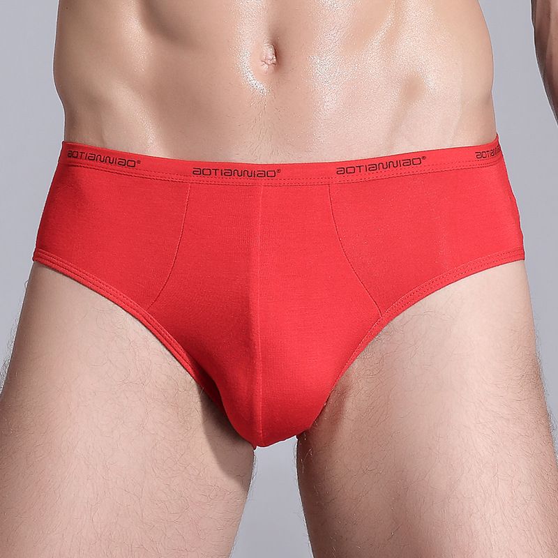 AOTIANIAO 4PC Men's Underwear High Stretch Large Size Sexy Modal Cotton Breathable Briefs Comfortable Soft breathable Middle-Waisted briefs Thin Soft Fabric Comfortable Underpants