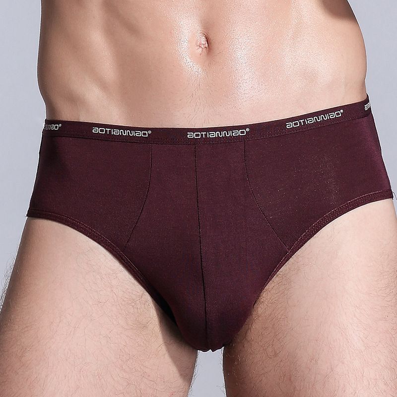 AOTIANIAO 4PC Men's Underwear High Stretch Large Size Sexy Modal Cotton Breathable Briefs Comfortable Soft breathable Middle-Waisted briefs Thin Soft Fabric Comfortable Underpants