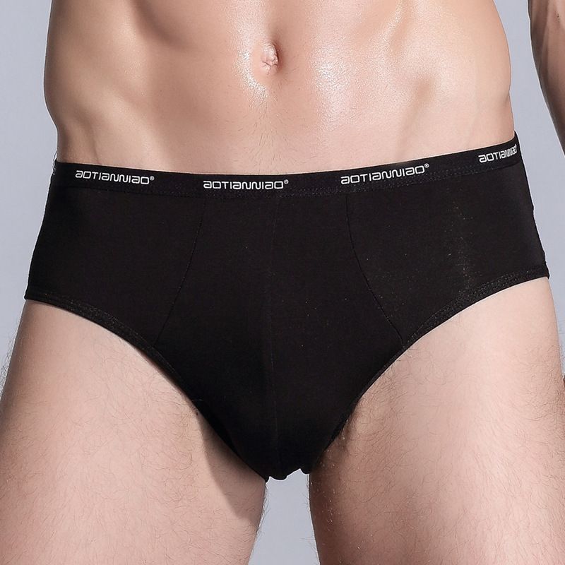 AOTIANIAO 4PC Men's Underwear High Stretch Large Size Sexy Modal Cotton Breathable Briefs Comfortable Soft breathable Middle-Waisted briefs Thin Soft Fabric Comfortable Underpants