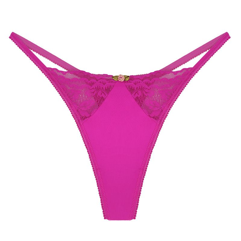 JINFENI 4PCS Women Underwear Seamless Lace Thong Women Low Waist Panties Women G-String  Ladies  Sexy Lace cotton crotch panties Woman Sex Wear Thong Panties