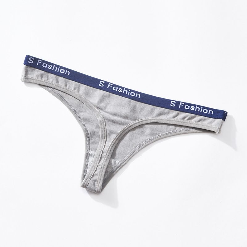 4PCS Comfortable Cotton Women's Panties Fashion Letters Printed Sexy Seamless Panties Ladies Low Waisted Seductive Thong