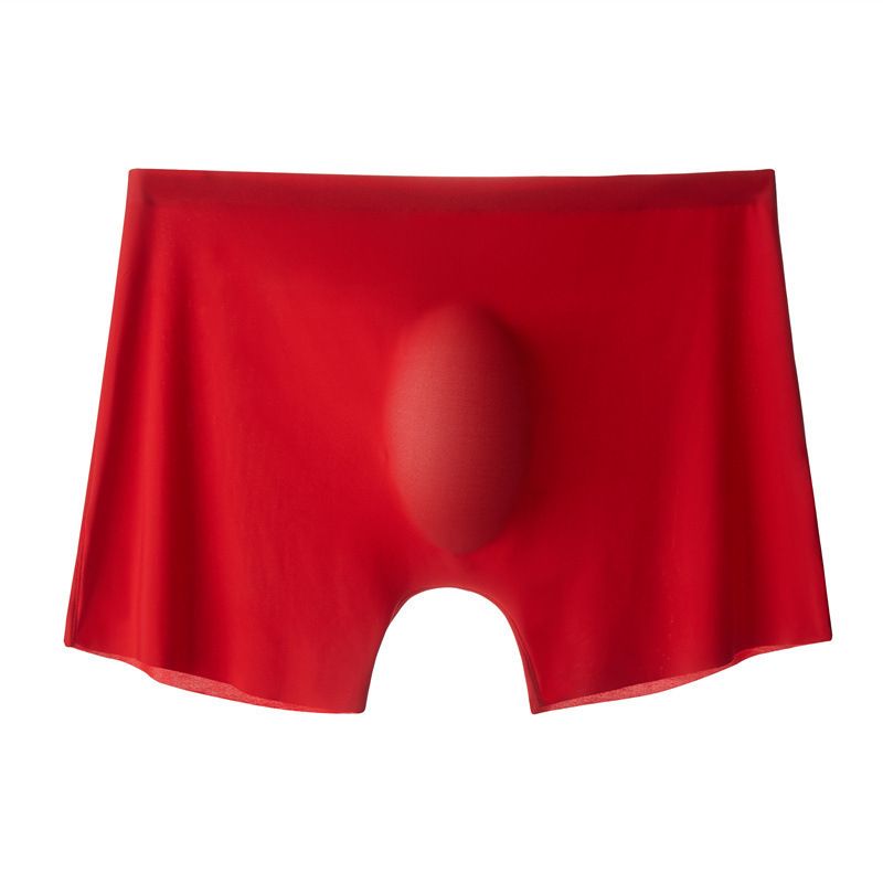 3PCS Men's underwear men's ultra-thin transparent ice silk seamless panties 3D boxer briefs without trace trend personality breathable men's boxers teen sports breathable boxer Briefs  Quick-drying T