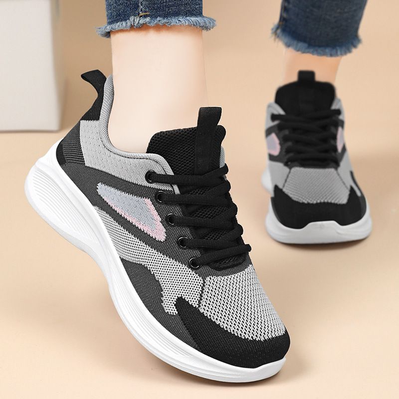 Woman Sneakers for Women‘s Black Running Shoes Breathable Sport Shoes Male Female Women Lightweight Sneakers Plus Size Women's fashion sneakers mesh surface outdoor sports shoes Students comfortable