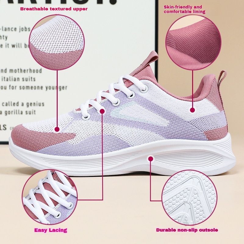 Woman Sneakers for Women‘s Black Running Shoes Breathable Sport Shoes Male Female Women Lightweight Sneakers Plus Size Women's fashion sneakers mesh surface outdoor sports shoes Students comfortable