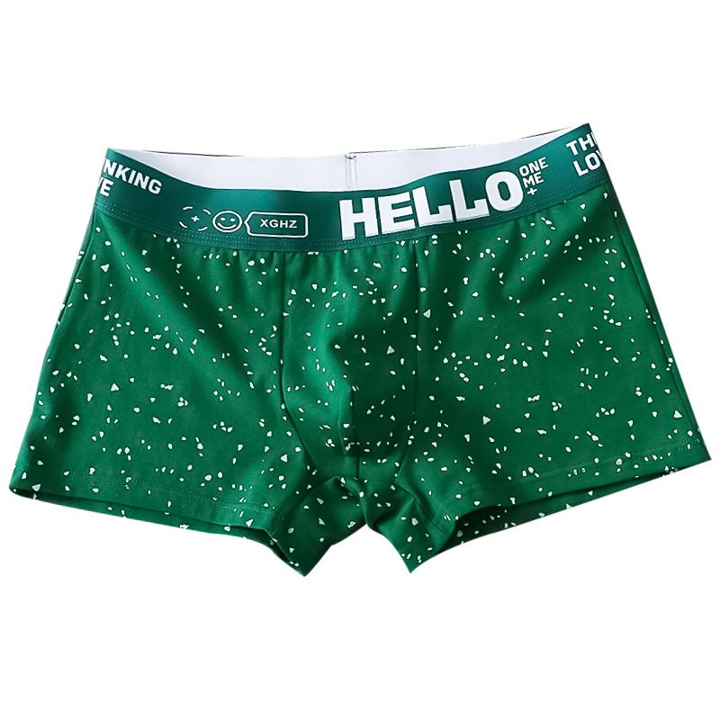 3PC Men Underwear trend personality cotton breathable student sports four corner shorts Cotton Men Boxer Shortscomfortable Breathable Cotton Men's Clothes Underwear Youth shorts Men Home Wear Underpan