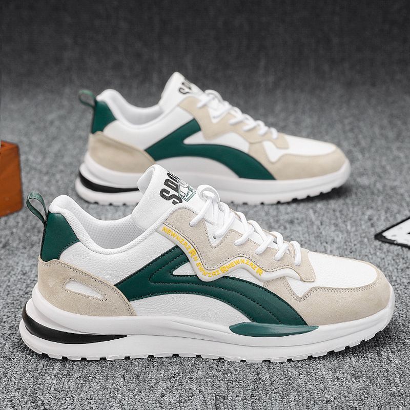 YSNB New Men's Shoes Trendy Hundred Sports Casual Forrest Gump Running Shoes Microfiber Leather Casual Fashion Man Shoes ins Clundy Shoes trendy wear-resistant breathable