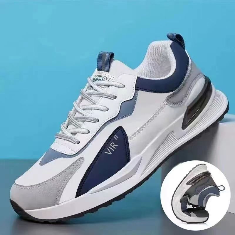 Men's casual sports shoes Lightweight soft sole lace-up sneakers Casual soft sole running shoes Trendy Sneakers Men's Flat Shoes PU Leather Athletic Casual Shoes for Men running shoes out shoes