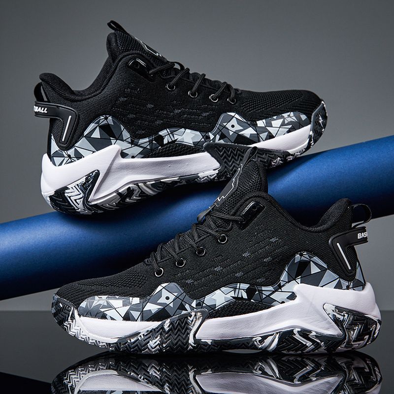 New Men's Basketball Shoes Mesh upper camouflage student trainers High-top Trend sneakers for teenagers Fashion Indoor Non-Slip Training Sports Running Shoes Lightweight Breathable Sneakers