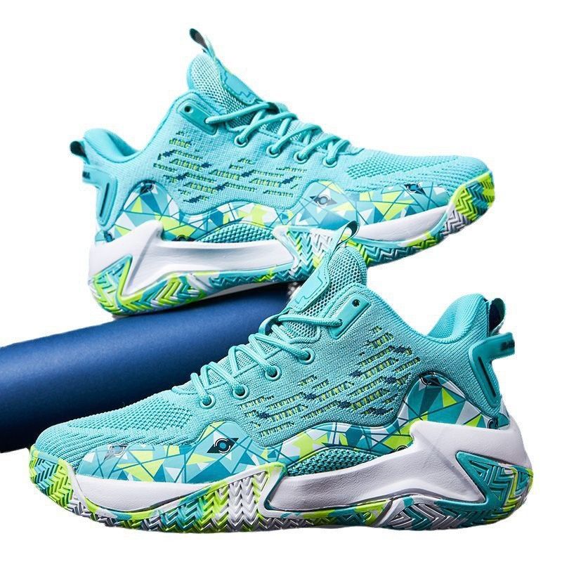 New Men's Basketball Shoes Mesh upper camouflage student trainers High-top Trend sneakers for teenagers Fashion Indoor Non-Slip Training Sports Running Shoes Lightweight Breathable Sneakers