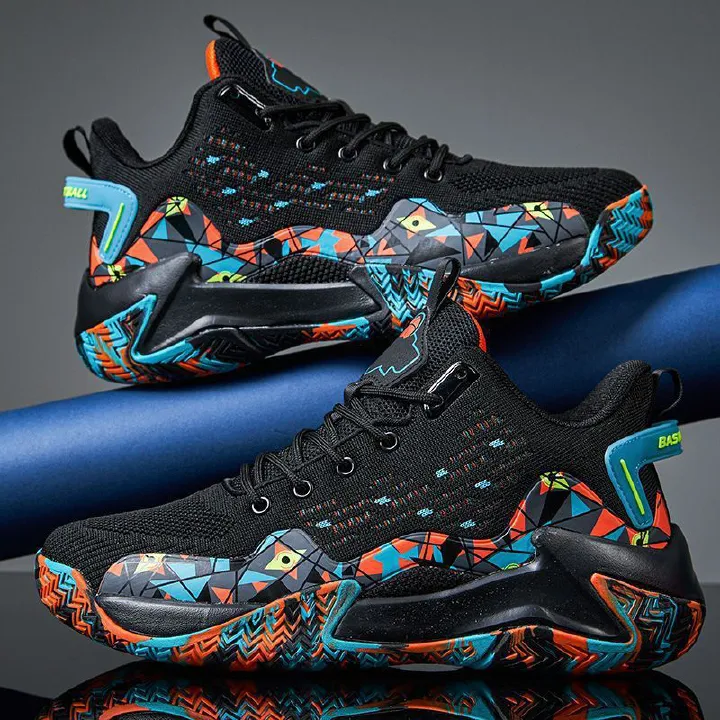 New Men's Basketball Shoes Mesh upper camouflage student trainers High-top Trend sneakers for teenagers Fashion Indoor Non-Slip Training Sports Running Shoes Lightweight Breathable Sneakers