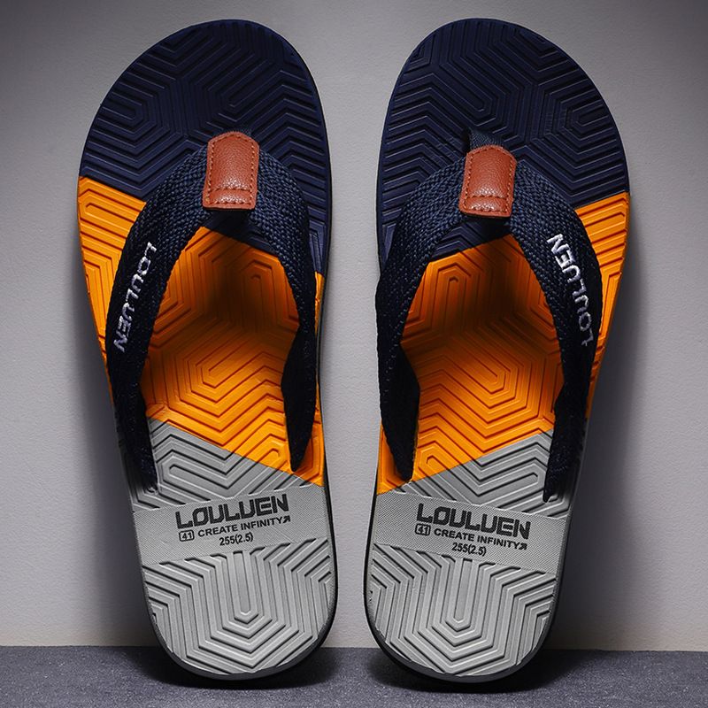 LOULUEN 2024 New Men's Shoes Light Flip Flops Summer Men's Beach Slippers Beach Sandals Man Non-Slip Slippers Fashion Durable casual sandals Bathroom Shoes Summer Clip Toe Slippers Men's Beach Shoes