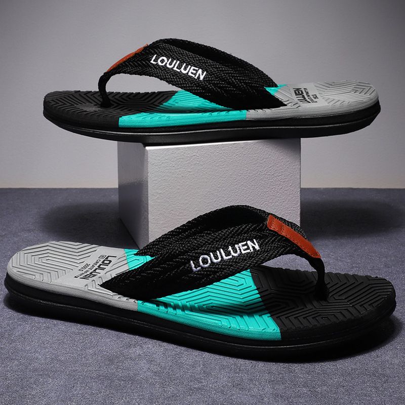 LOULUEN 2024 New Men's Shoes Light Flip Flops Summer Men's Beach Slippers Beach Sandals Man Non-Slip Slippers Fashion Durable casual sandals Bathroom Shoes Summer Clip Toe Slippers Men's Beach Shoes